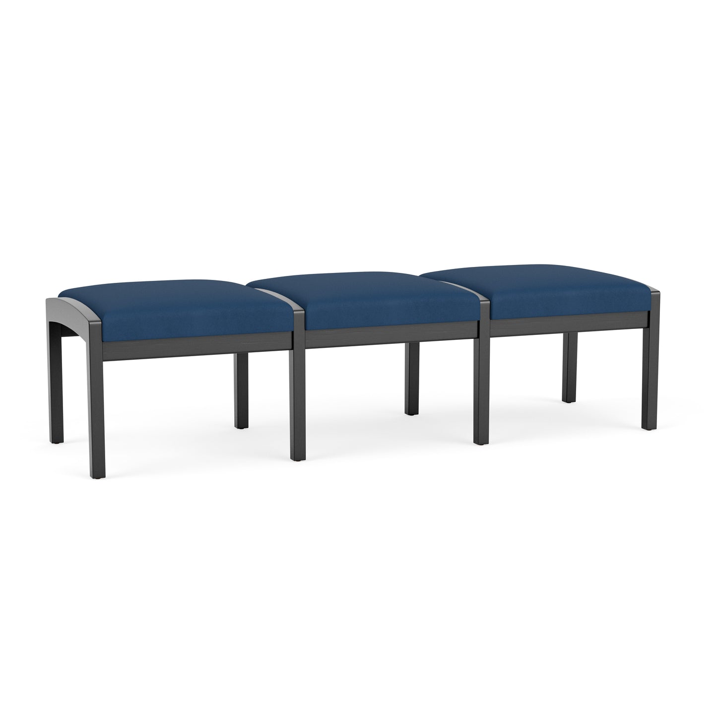 Lenox Wood Waiting Reception 3 Seat Bench Wood Frame