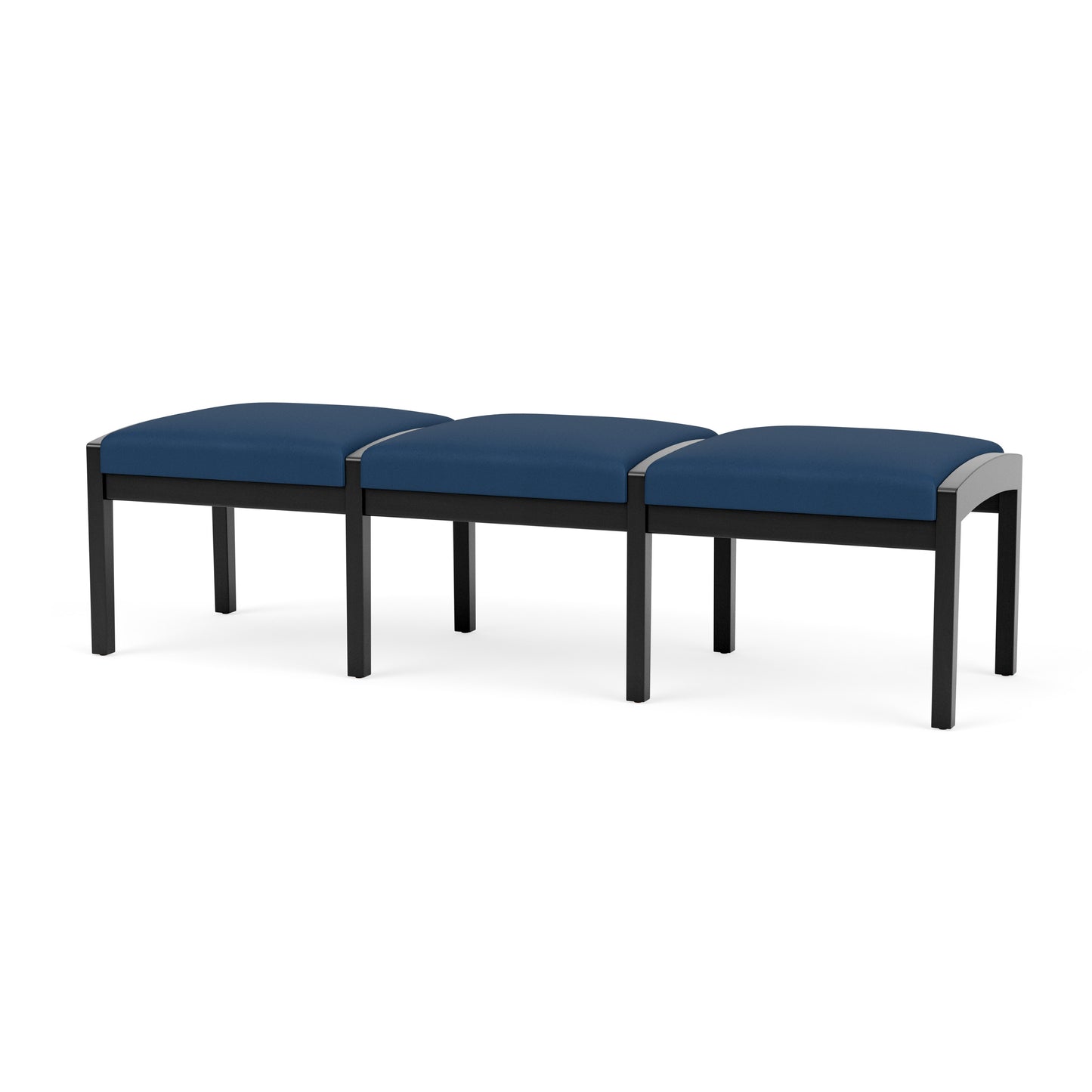 Lenox Wood Waiting Reception 3 Seat Bench Wood Frame