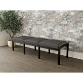Lenox Wood Waiting Reception 3 Seat Bench Wood Frame