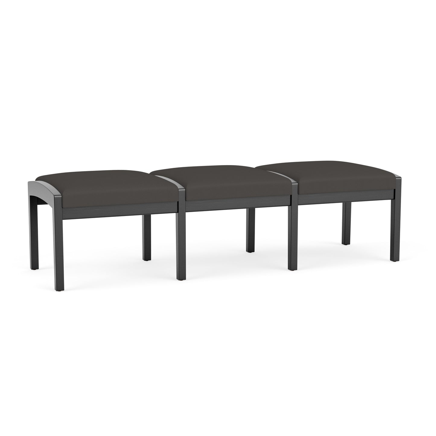 Lenox Wood Waiting Reception 3 Seat Bench Wood Frame