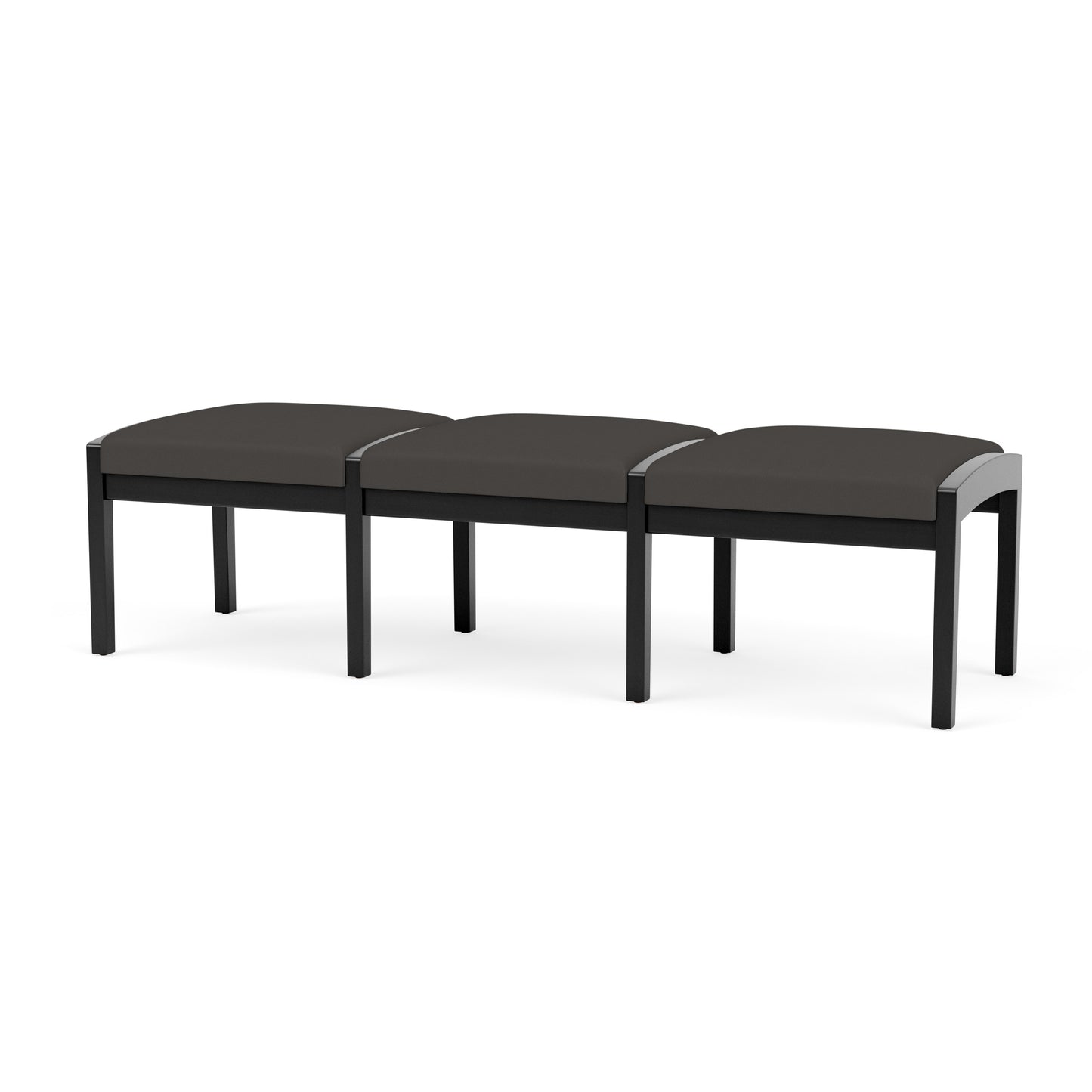 Lenox Wood Waiting Reception 3 Seat Bench Wood Frame