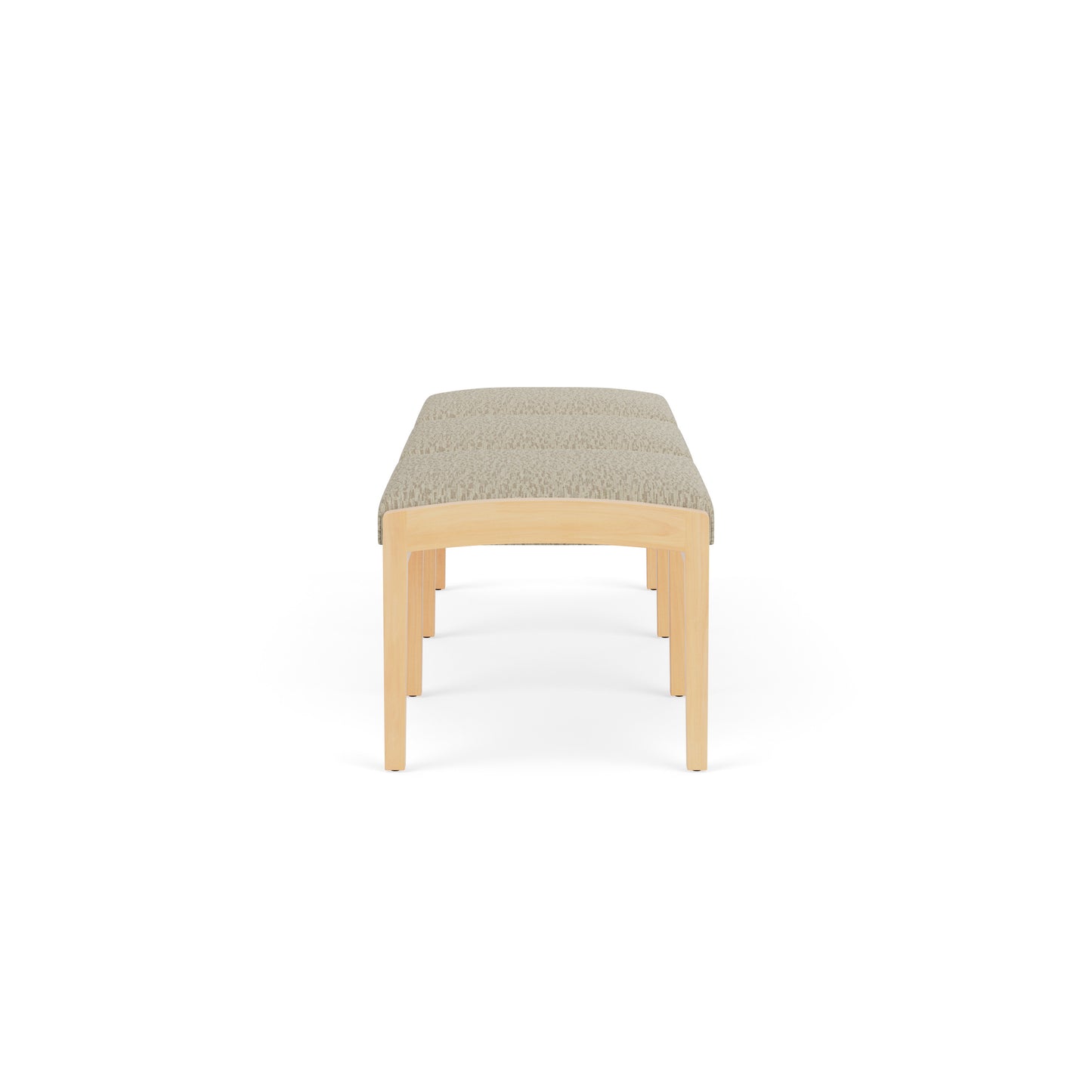 Lenox Wood Waiting Reception 3 Seat Bench Wood Frame