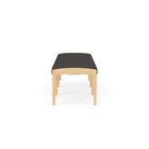 Lenox Wood Waiting Reception 3 Seat Bench Wood Frame