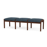 Lenox Wood Waiting Reception 3 Seat Bench Wood Frame