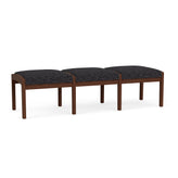 Lenox Wood Waiting Reception 3 Seat Bench Wood Frame