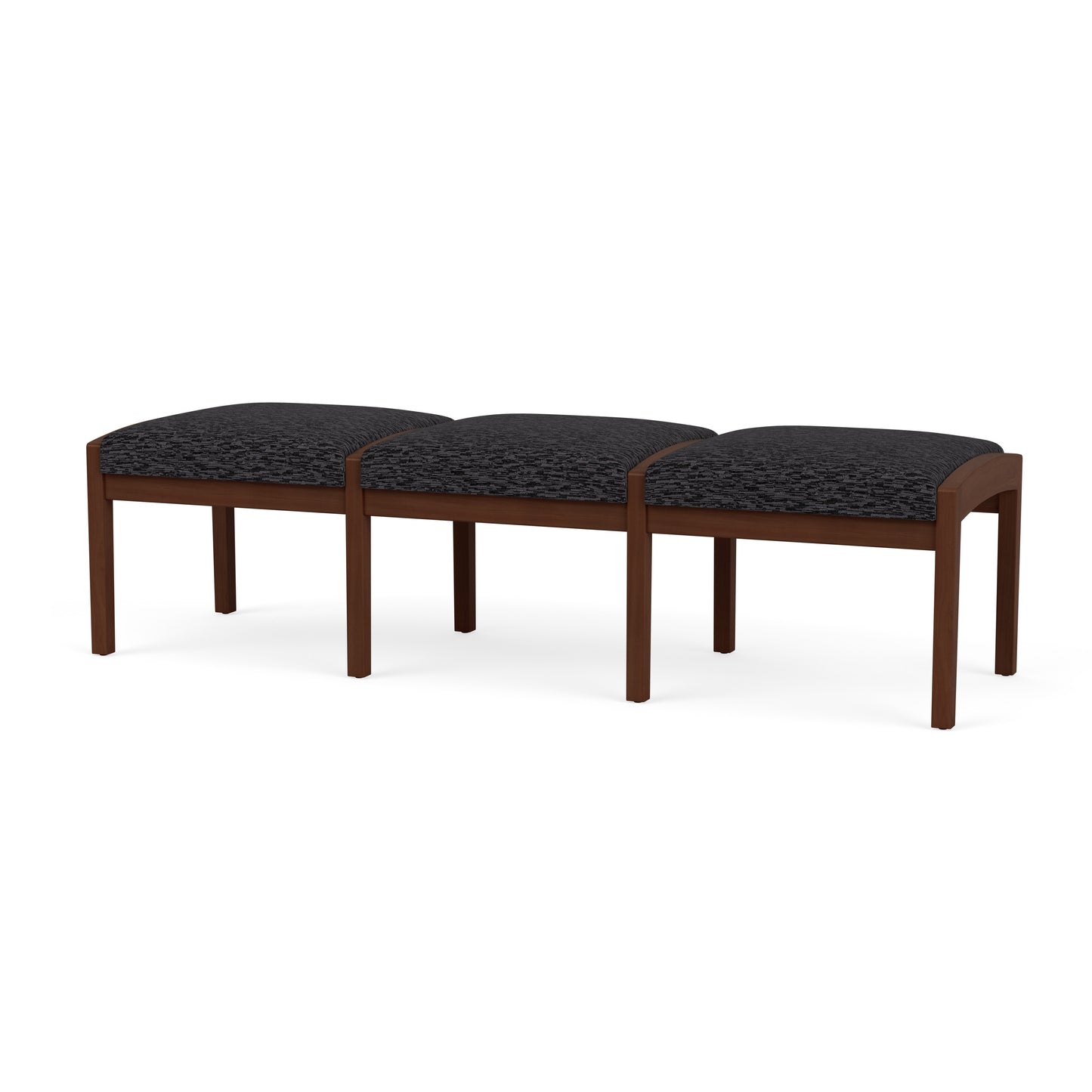 Lenox Wood Waiting Reception 3 Seat Bench Wood Frame