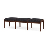 Lenox Wood Waiting Reception 3 Seat Bench Wood Frame