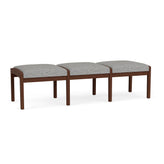 Lenox Wood Waiting Reception 3 Seat Bench Wood Frame
