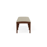 Lenox Wood Waiting Reception 3 Seat Bench Wood Frame