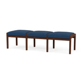 Lenox Wood Waiting Reception 3 Seat Bench Wood Frame