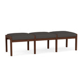 Lenox Wood Waiting Reception 3 Seat Bench Wood Frame