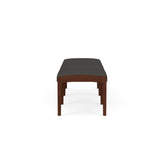 Lenox Wood Waiting Reception 3 Seat Bench Wood Frame