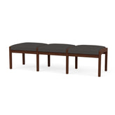 Lenox Wood Waiting Reception 3 Seat Bench Wood Frame