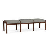 Lenox Wood Waiting Reception 3 Seat Bench Wood Frame