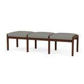 Lenox Wood Waiting Reception 3 Seat Bench Wood Frame