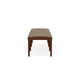 Lenox Wood Waiting Reception 3 Seat Bench Wood Frame