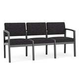 Lenox Wood Waiting Reception 3 Seat Tandem Seating Wood Frame No Center Arms