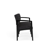 Lenox Wood Waiting Reception 3 Seat Tandem Seating Wood Frame No Center Arms