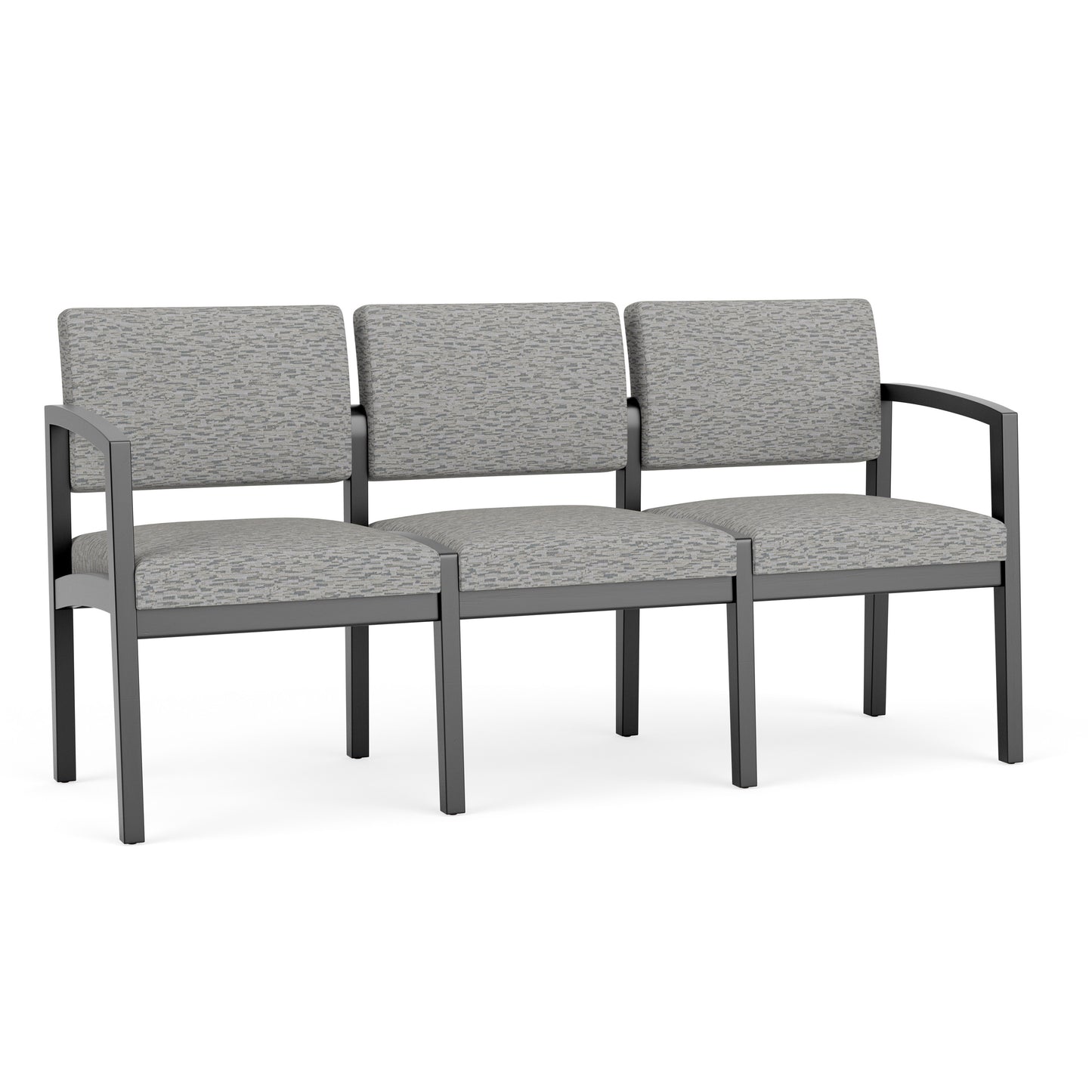 Lenox Wood Waiting Reception 3 Seat Tandem Seating Wood Frame No Center Arms