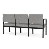 Lenox Wood Waiting Reception 3 Seat Tandem Seating Wood Frame No Center Arms