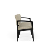 Lenox Wood Waiting Reception 3 Seat Tandem Seating Wood Frame No Center Arms