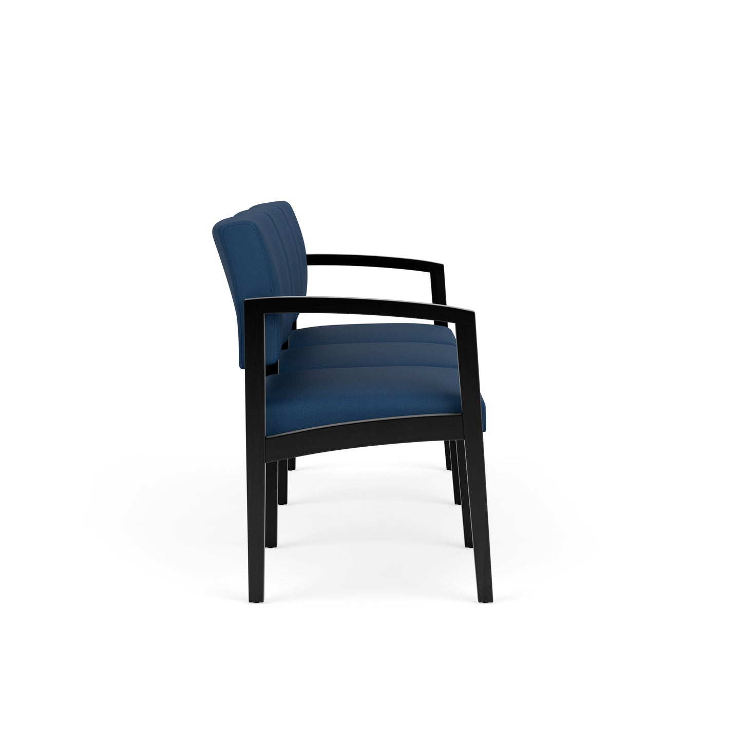 Lenox Wood Waiting Reception 3 Seat Tandem Seating Wood Frame No Center Arms