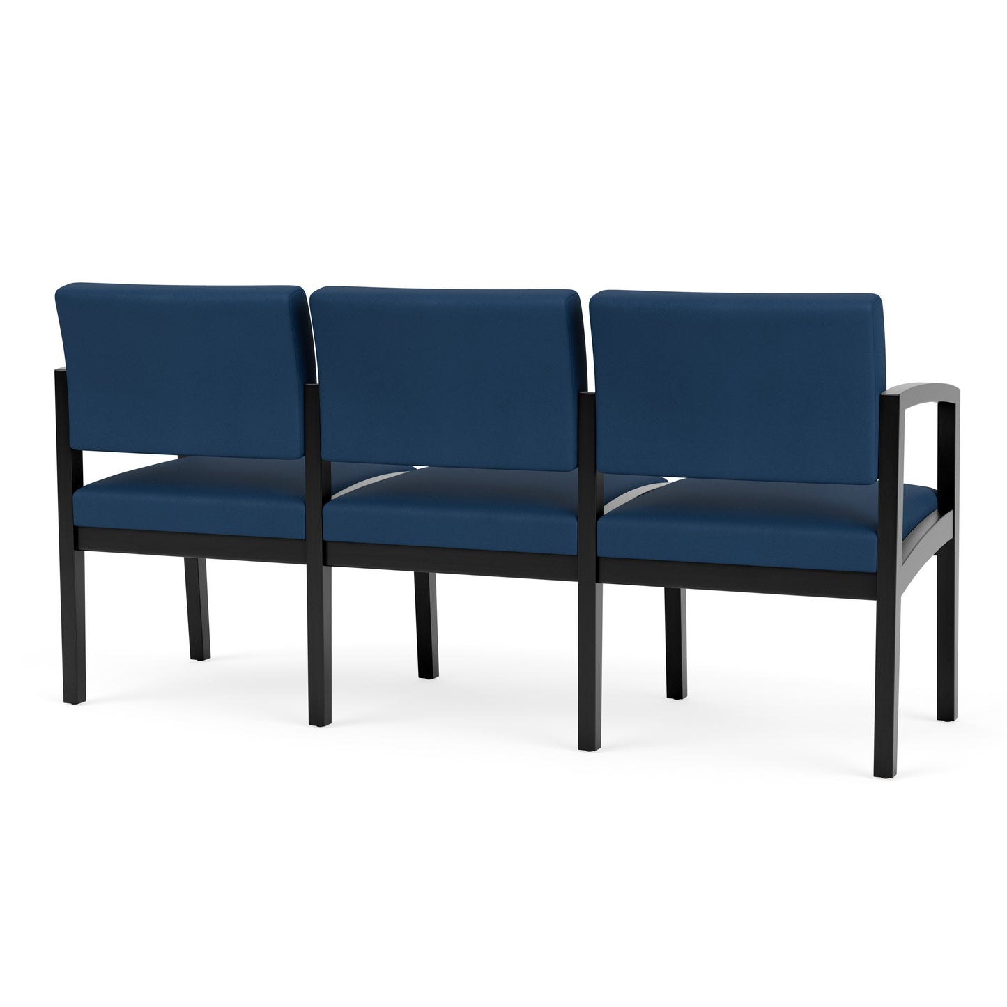 Lenox Wood Waiting Reception 3 Seat Tandem Seating Wood Frame No Center Arms