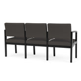 Lenox Wood Waiting Reception 3 Seat Tandem Seating Wood Frame No Center Arms