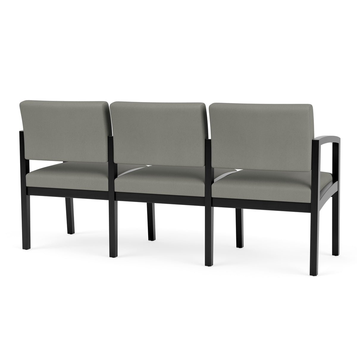 Lenox Wood Waiting Reception 3 Seat Tandem Seating Wood Frame No Center Arms