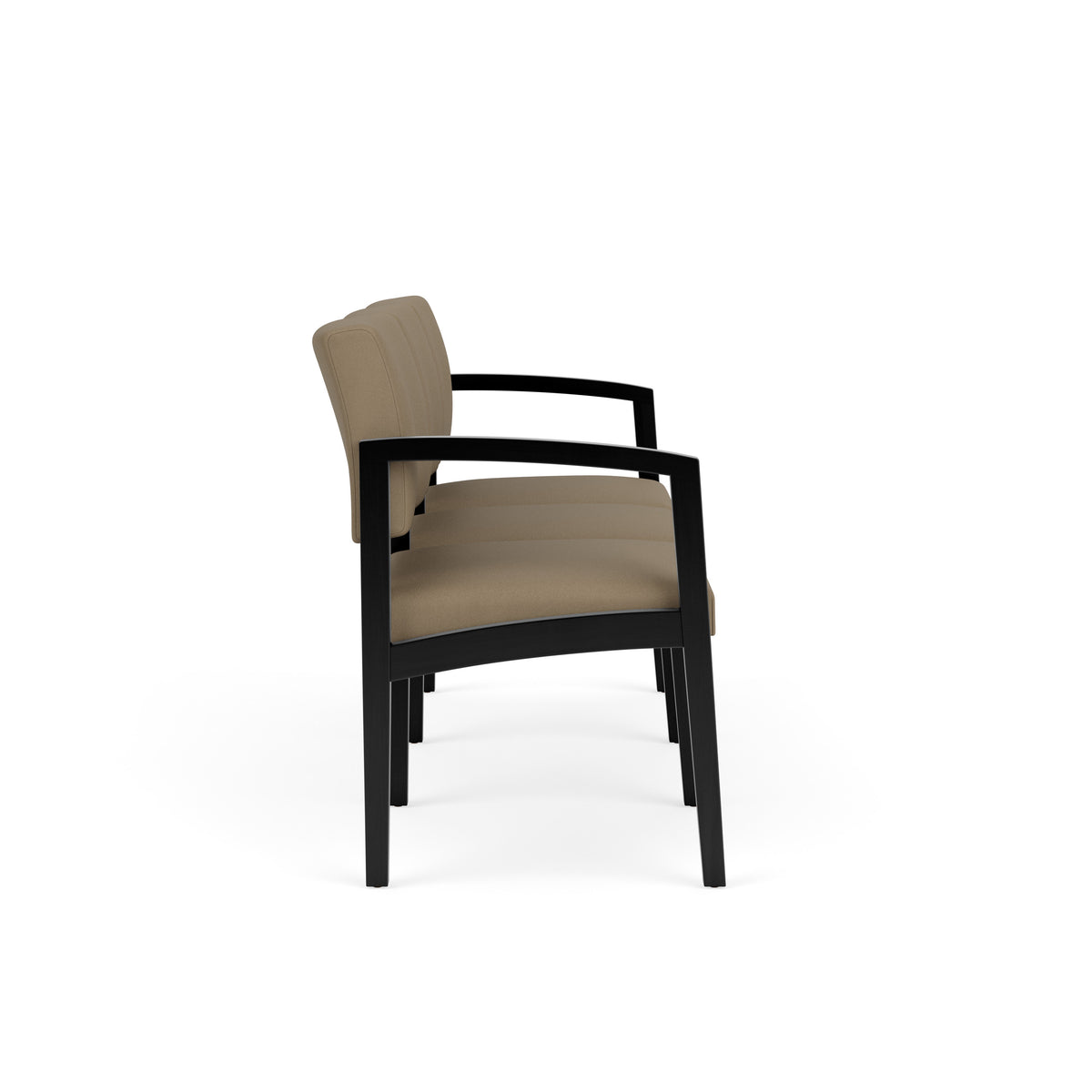 Lenox Wood Waiting Reception 3 Seat Tandem Seating Wood Frame No Center Arms