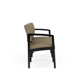 Lenox Wood Waiting Reception 3 Seat Tandem Seating Wood Frame No Center Arms