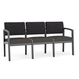 Lenox Wood Waiting Reception 3 Seat Tandem Seating Wood Frame No Center Arms