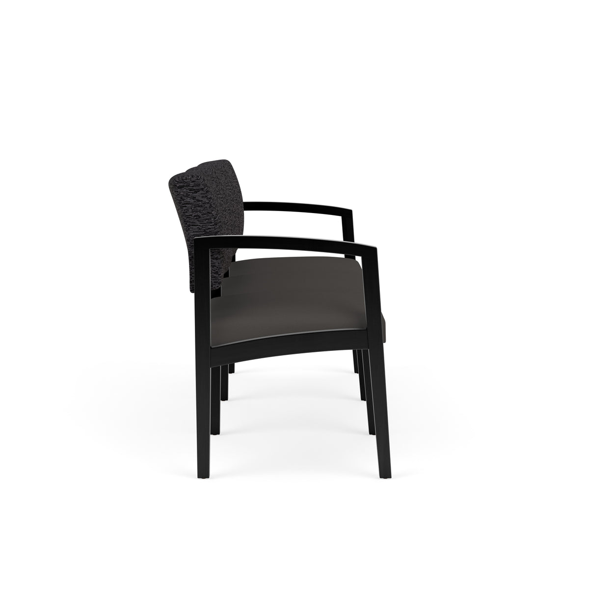 Lenox Wood Waiting Reception 3 Seat Tandem Seating Wood Frame No Center Arms