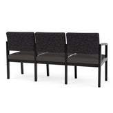 Lenox Wood Waiting Reception 3 Seat Tandem Seating Wood Frame No Center Arms
