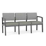 Lenox Wood Waiting Reception 3 Seat Tandem Seating Wood Frame No Center Arms
