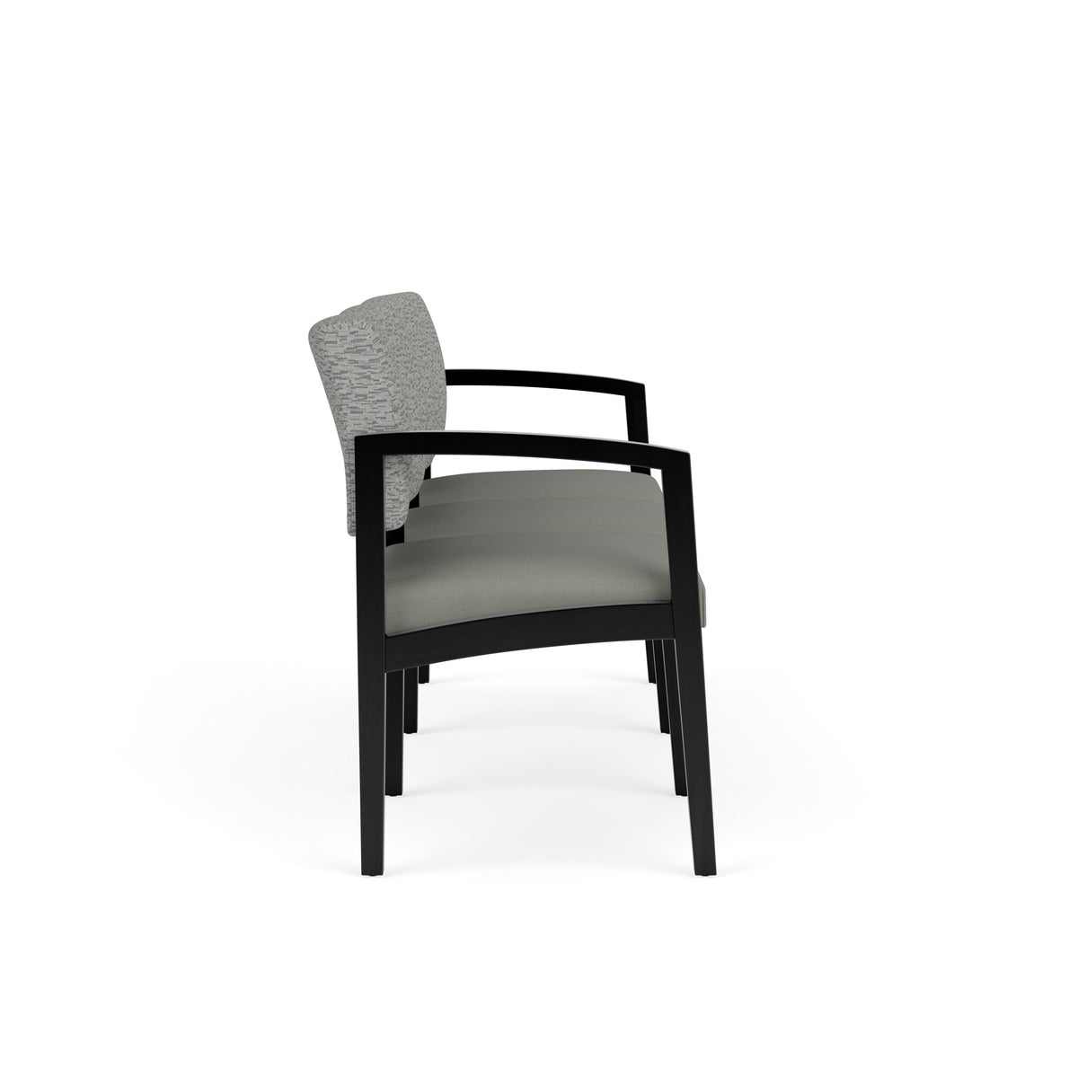 Lenox Wood Waiting Reception 3 Seat Tandem Seating Wood Frame No Center Arms