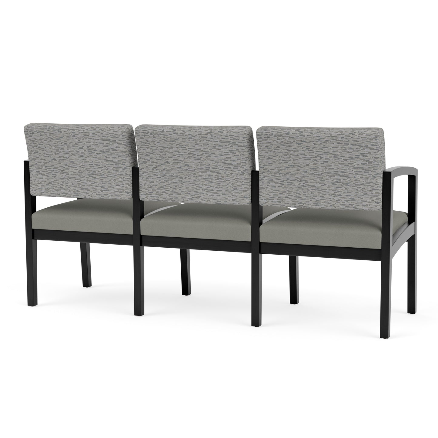 Lenox Wood Waiting Reception 3 Seat Tandem Seating Wood Frame No Center Arms