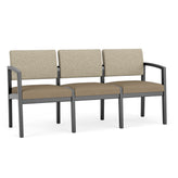 Lenox Wood Waiting Reception 3 Seat Tandem Seating Wood Frame No Center Arms