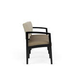 Lenox Wood Waiting Reception 3 Seat Tandem Seating Wood Frame No Center Arms