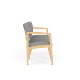 Lenox Wood Waiting Reception 3 Seat Tandem Seating Wood Frame No Center Arms