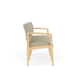 Lenox Wood Waiting Reception 3 Seat Tandem Seating Wood Frame No Center Arms