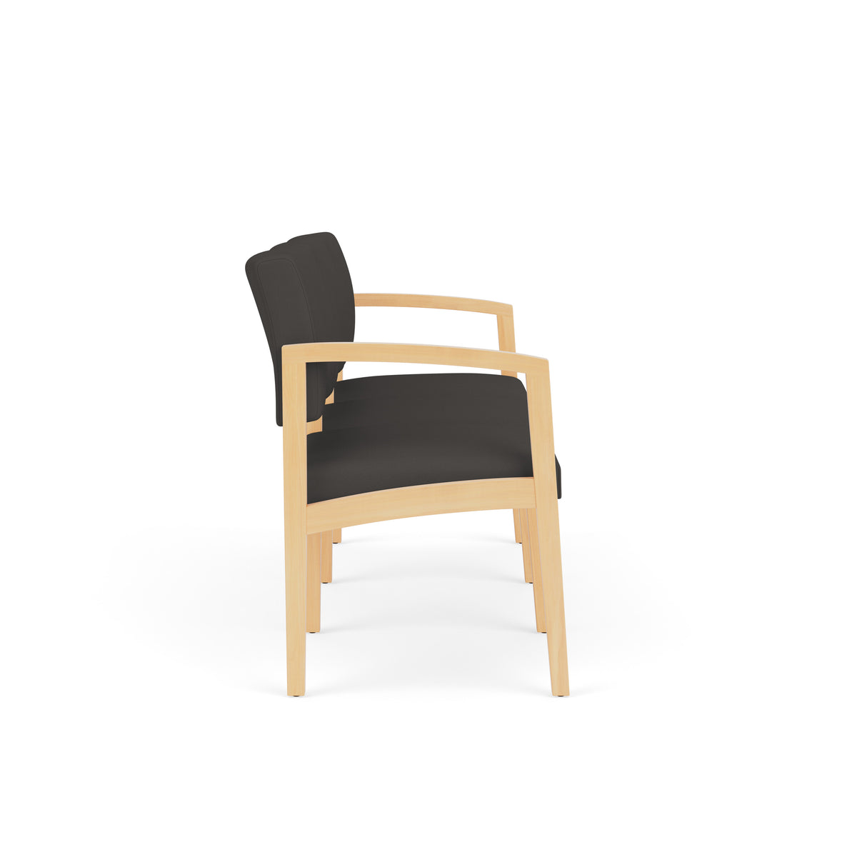 Lenox Wood Waiting Reception 3 Seat Tandem Seating Wood Frame No Center Arms