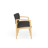 Lenox Wood Waiting Reception 3 Seat Tandem Seating Wood Frame No Center Arms