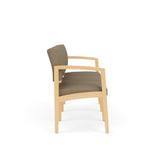 Lenox Wood Waiting Reception 3 Seat Tandem Seating Wood Frame No Center Arms