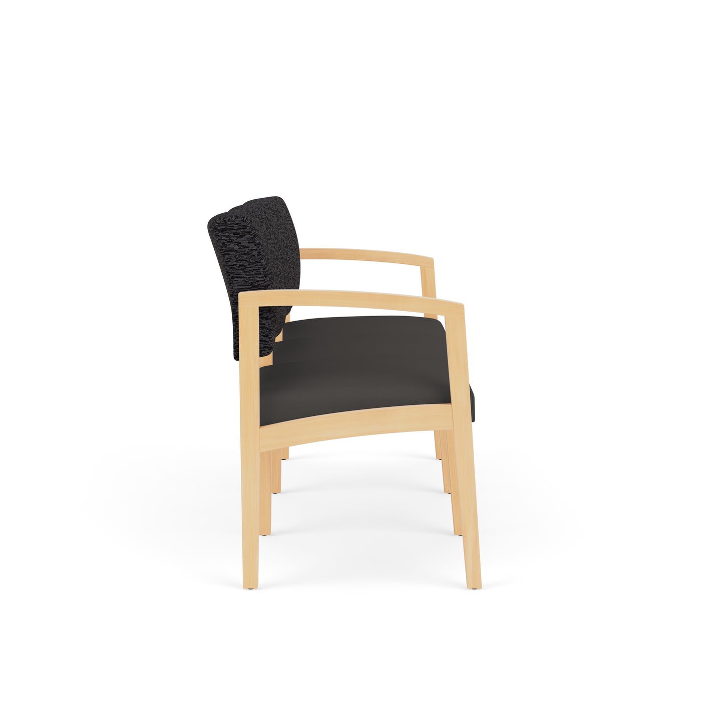 Lenox Wood Waiting Reception 3 Seat Tandem Seating Wood Frame No Center Arms