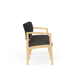 Lenox Wood Waiting Reception 3 Seat Tandem Seating Wood Frame No Center Arms