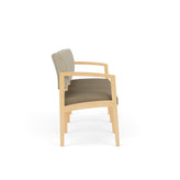 Lenox Wood Waiting Reception 3 Seat Tandem Seating Wood Frame No Center Arms