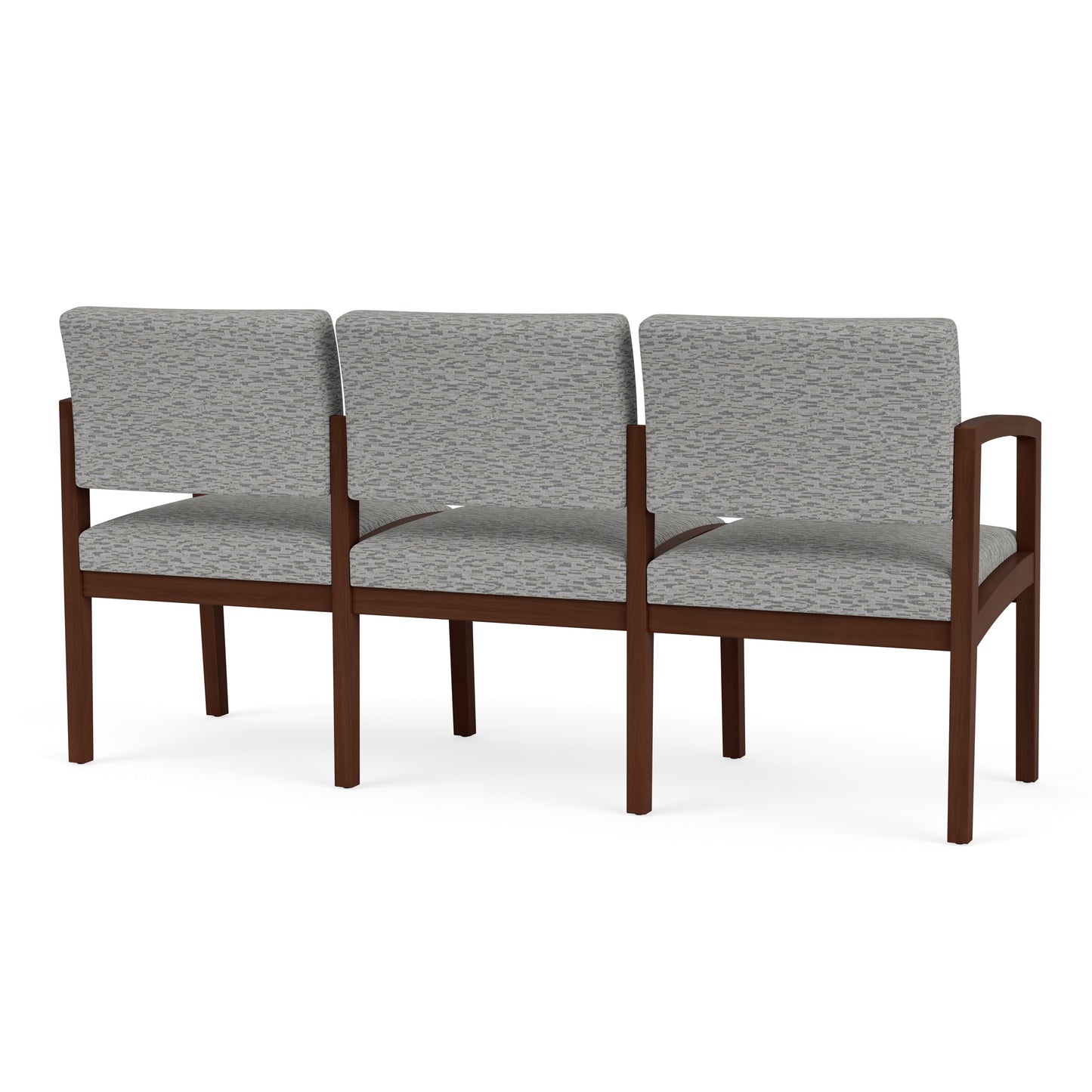 Lenox Wood Waiting Reception 3 Seat Tandem Seating Wood Frame No Center Arms