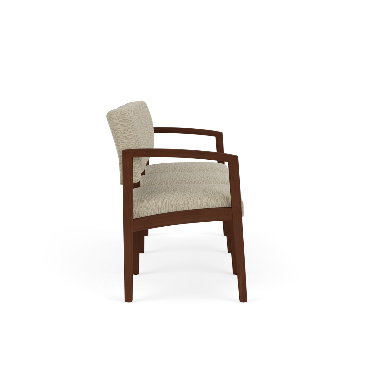Lenox Wood Waiting Reception 3 Seat Tandem Seating Wood Frame No Center Arms