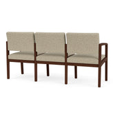 Lenox Wood Waiting Reception 3 Seat Tandem Seating Wood Frame No Center Arms